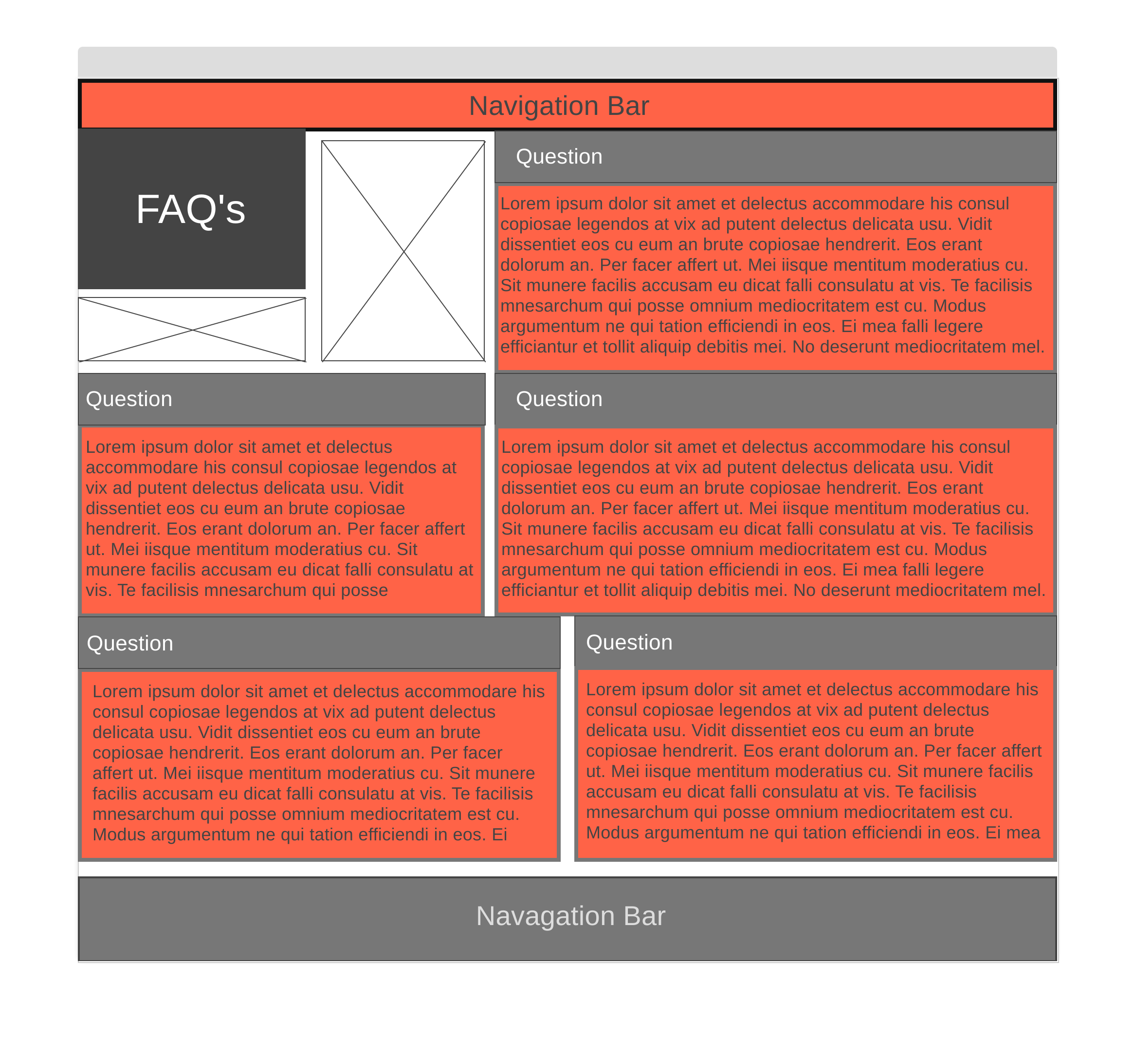 Subpage Wireframe